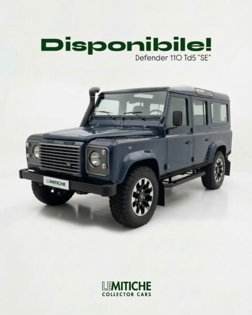 Vettura disponibile, in fase di restauro! 
Pronta per essere prenotata e personalizzata a proprio gusto. ✨ 🔧⚙️

🇬🇧 2004 Land Rover Defender 110 TD5 SE 
Vettura 9 posti - Unico proprietario - nel rarissimo colore Cairns Blue metallic. 
Gia iscritta storica con certificato ASI. 

Le versioni “SE” si differenziano principalmente per i molteplici accessori come i sedili riscaldati, parabrezza termico, sedili pelle/tessuto nero, moquette completa, chiusura centralizzata, vetri elettrici, ecc..

Venduta pronta all’uso con possibilità di garanzia guasti completa!

Per info e appuntamenti:
📞 +39 3343381208 • +39 3381085840
✉️ info@lemitiche.com
🖥️ www.lemitiche.com

#lemitiche #lemitichecollectorcars #defender #defender110 #landroverdefender